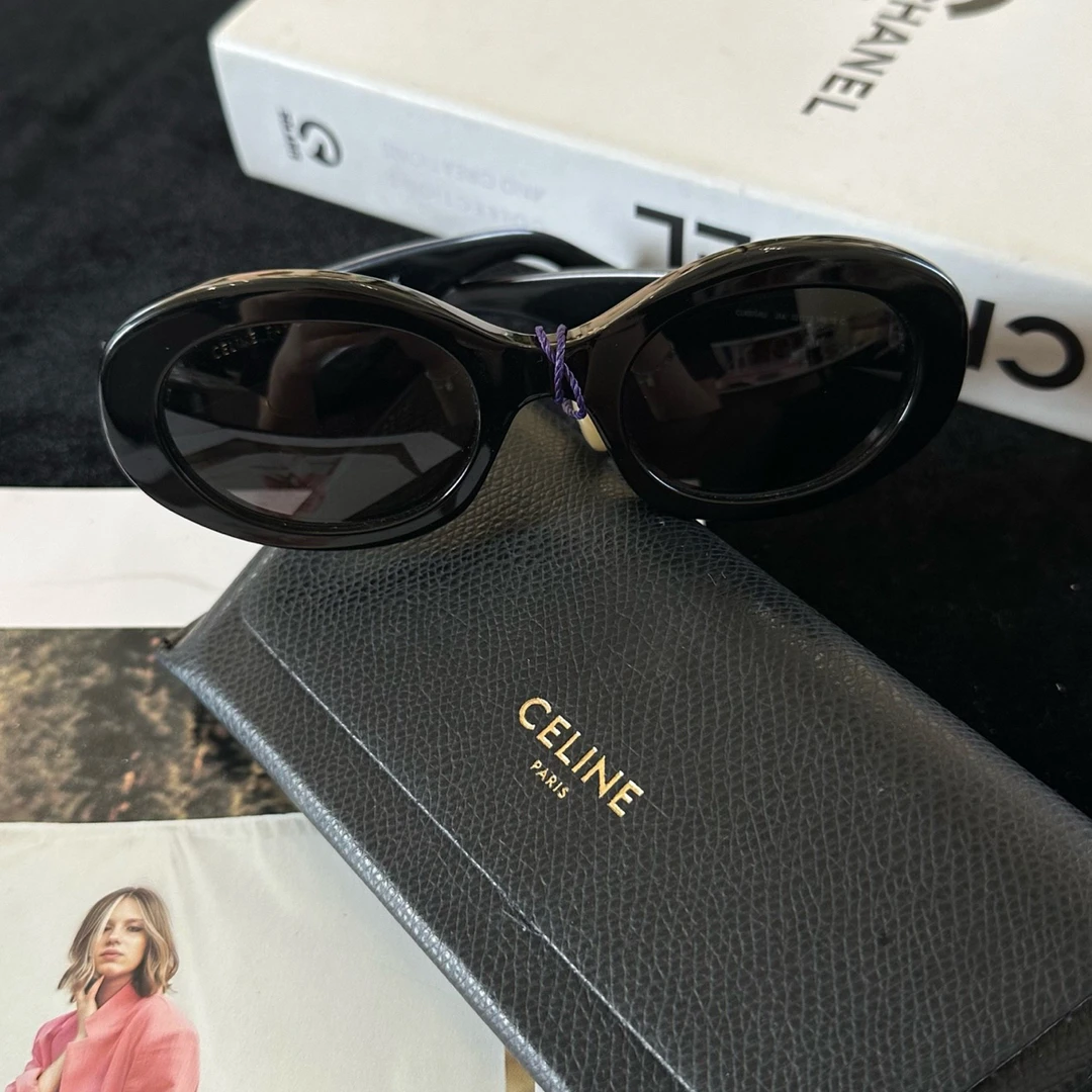 95新 Celine/思琳 赛琳celine 凯旋门黑框墨镜