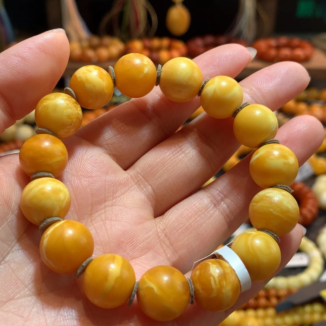 蜜蜡未镶嵌手串蜜蜡手串