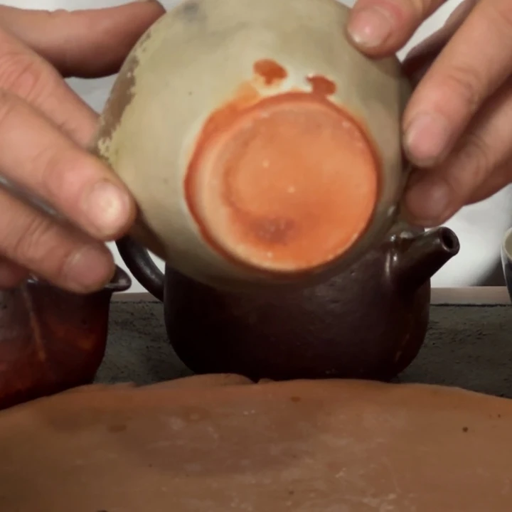 紫砂柴烧斗笠公道