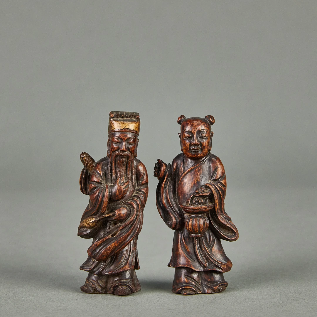 【预展】LOT 112212清早期 奇楠香八仙人物摆件2件