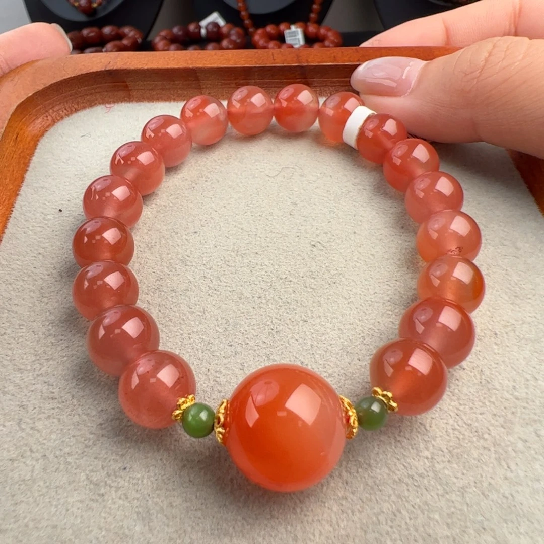 南红玛瑙未镶嵌（冰粉手串9+）