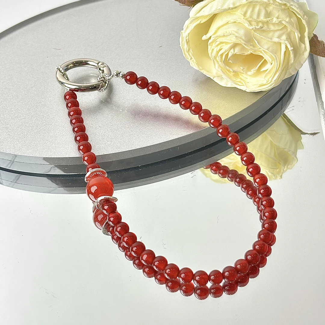 【红玛瑙挂件】5-10mm面小仙多样性发其一