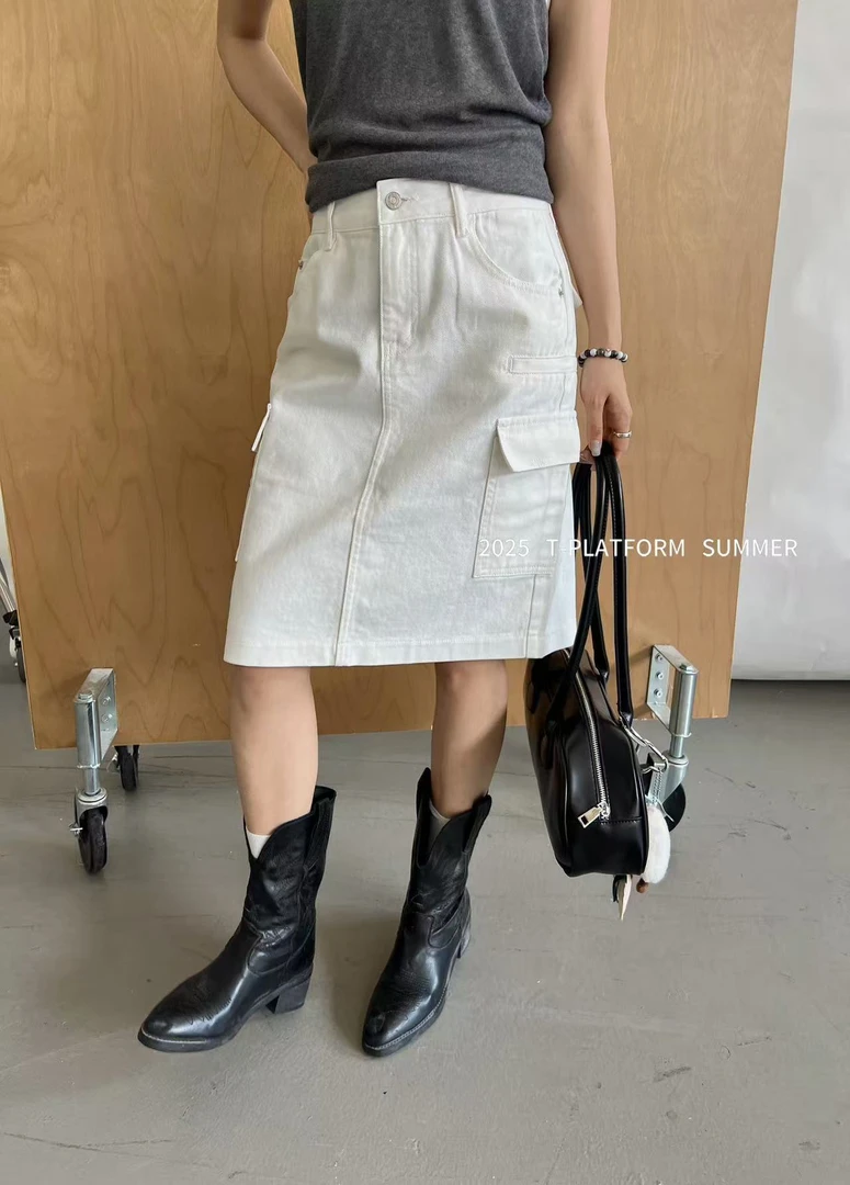 TT 福（1tt25238#）工装风四分裙！甜酷美式百搭半裙5-25