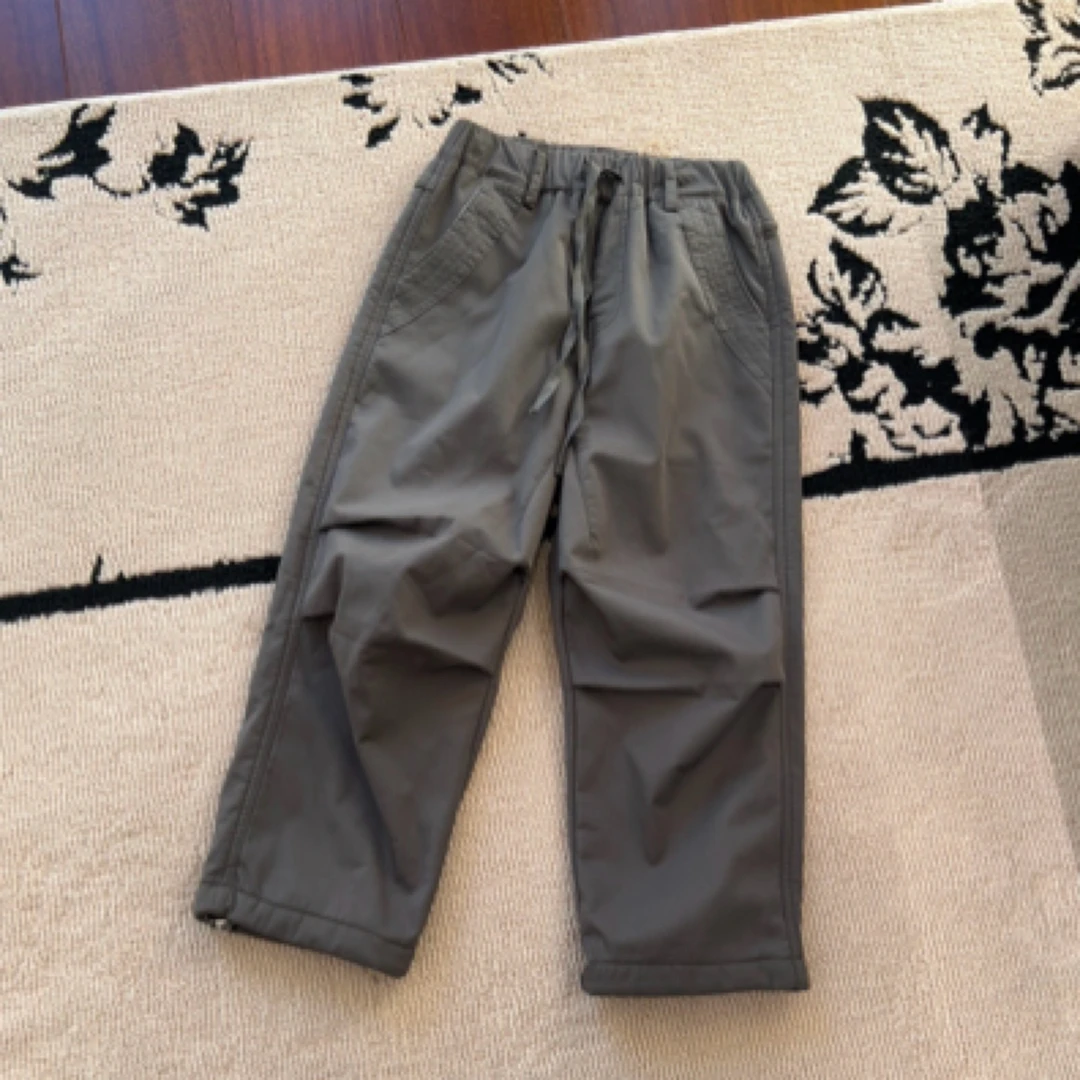 【编号P792】A244182227-08-儿童 设计感束脚伞兵休闲裤摩登灰-yew