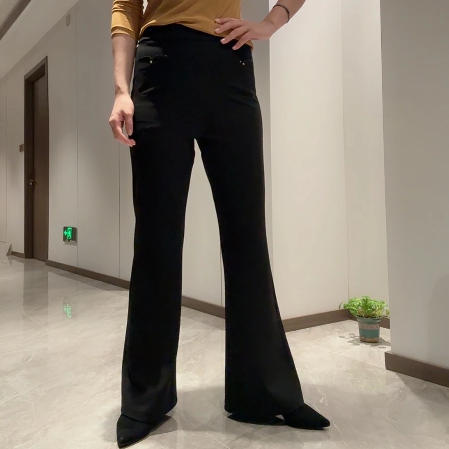 BUBU  6390带钻微喇裤