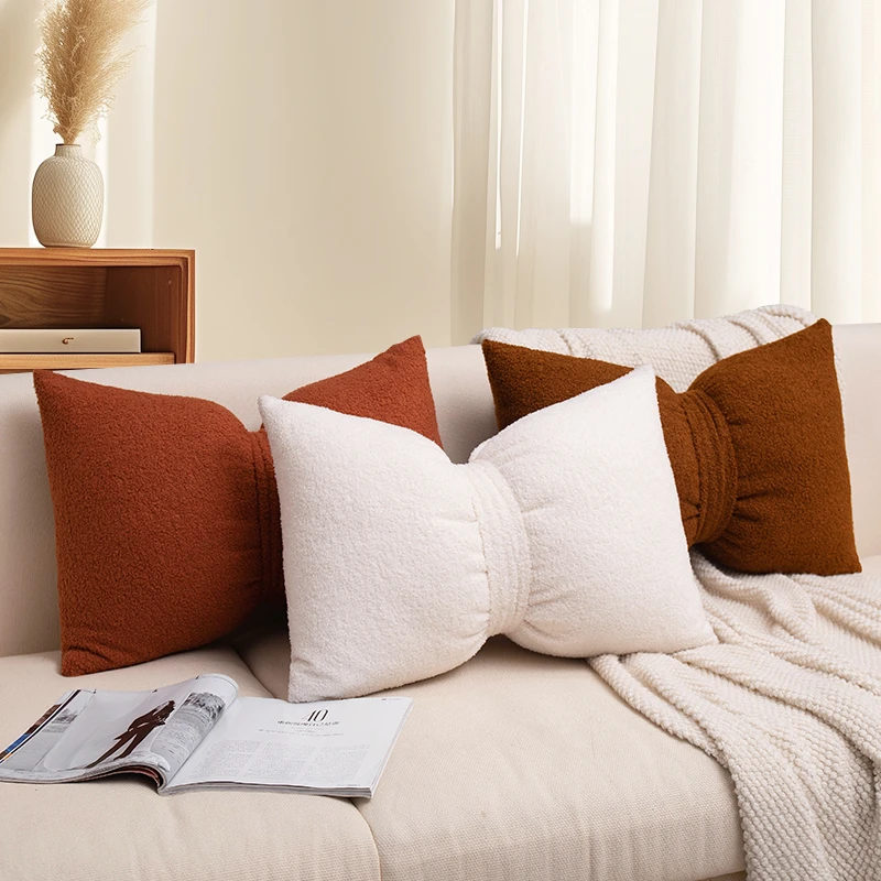 蝴蝶造型腰靠抱枕套睡觉床头沙发适用舒适护腰靠垫轻奢高级感抱枕