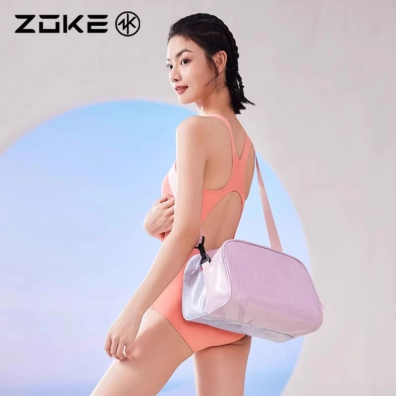 洲克游泳洗漱收纳包女防水健身温泉zoke户外训练游泳大号干湿包包
