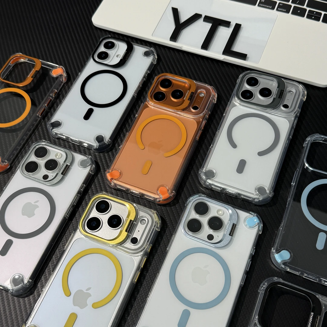 雅天立金属镜头支架磁吸适用苹果17/16/15promax男手机壳14/13/12