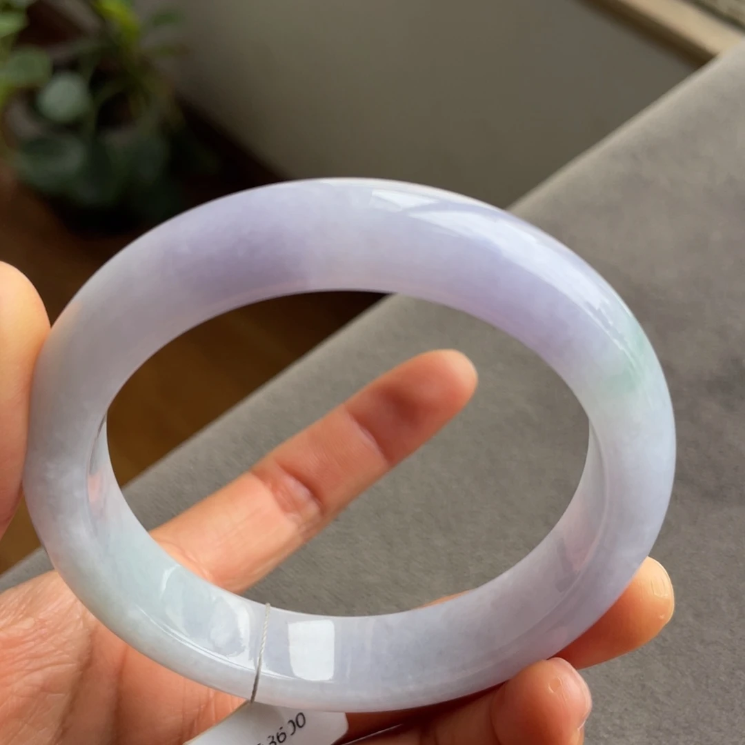 翡翠未镶嵌手镯紫罗兰