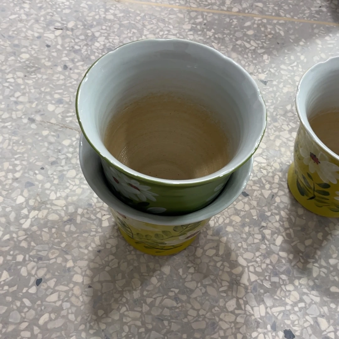 湘***情景德镇陶瓷花盆花盆微瑕