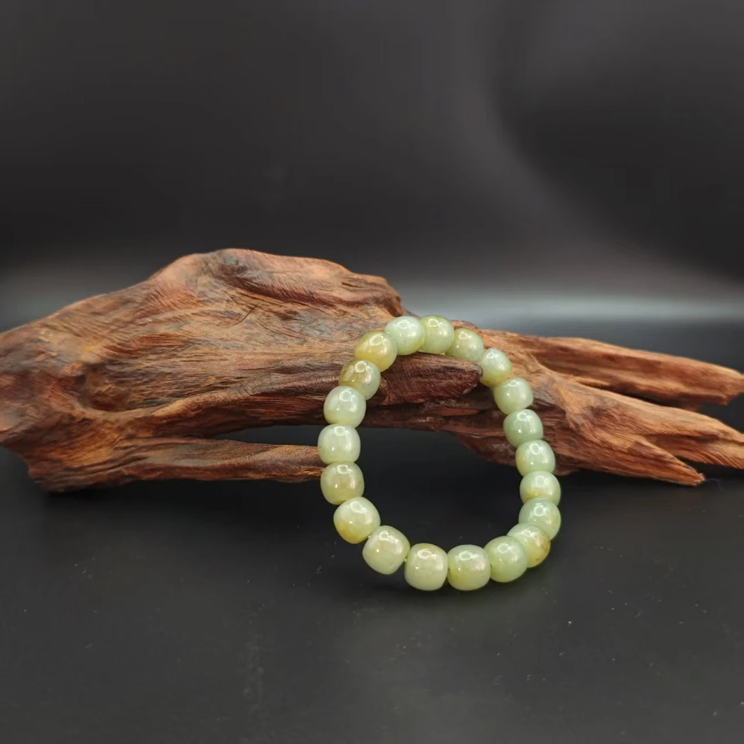 Q和田玉桶珠手串（卡10）0109