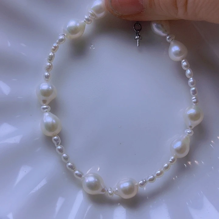 淡水珍珠手绳合金