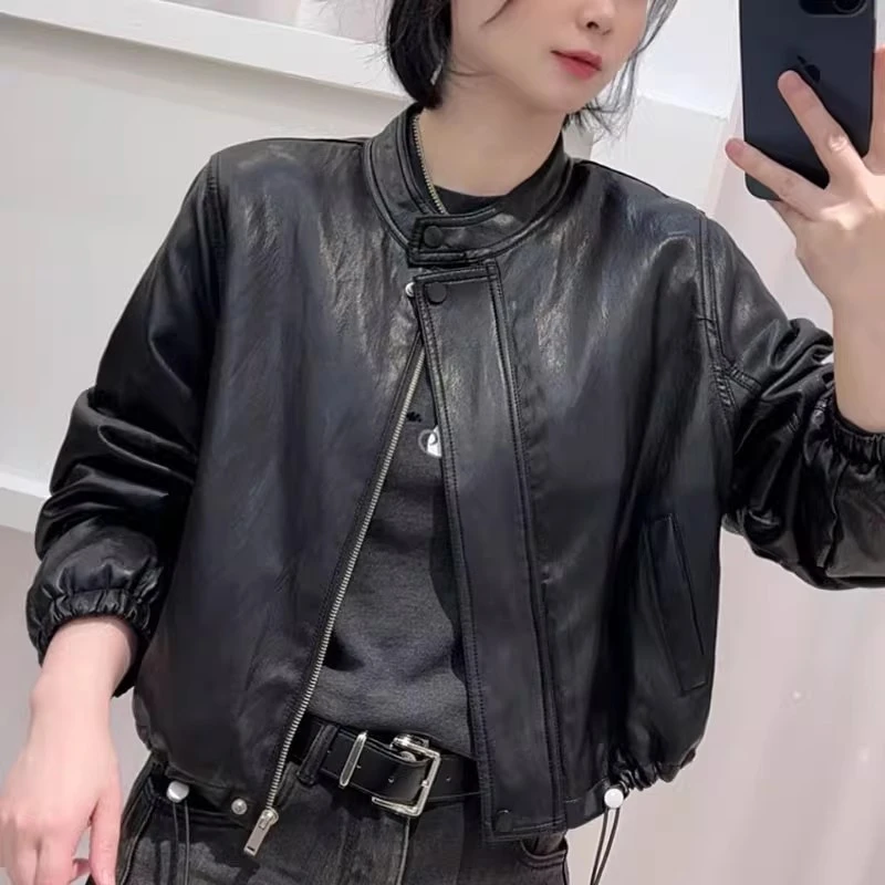 皮衣外套女2025秋冬新款时尚高级感加绒保暖洋气气质百搭夹克上衣
