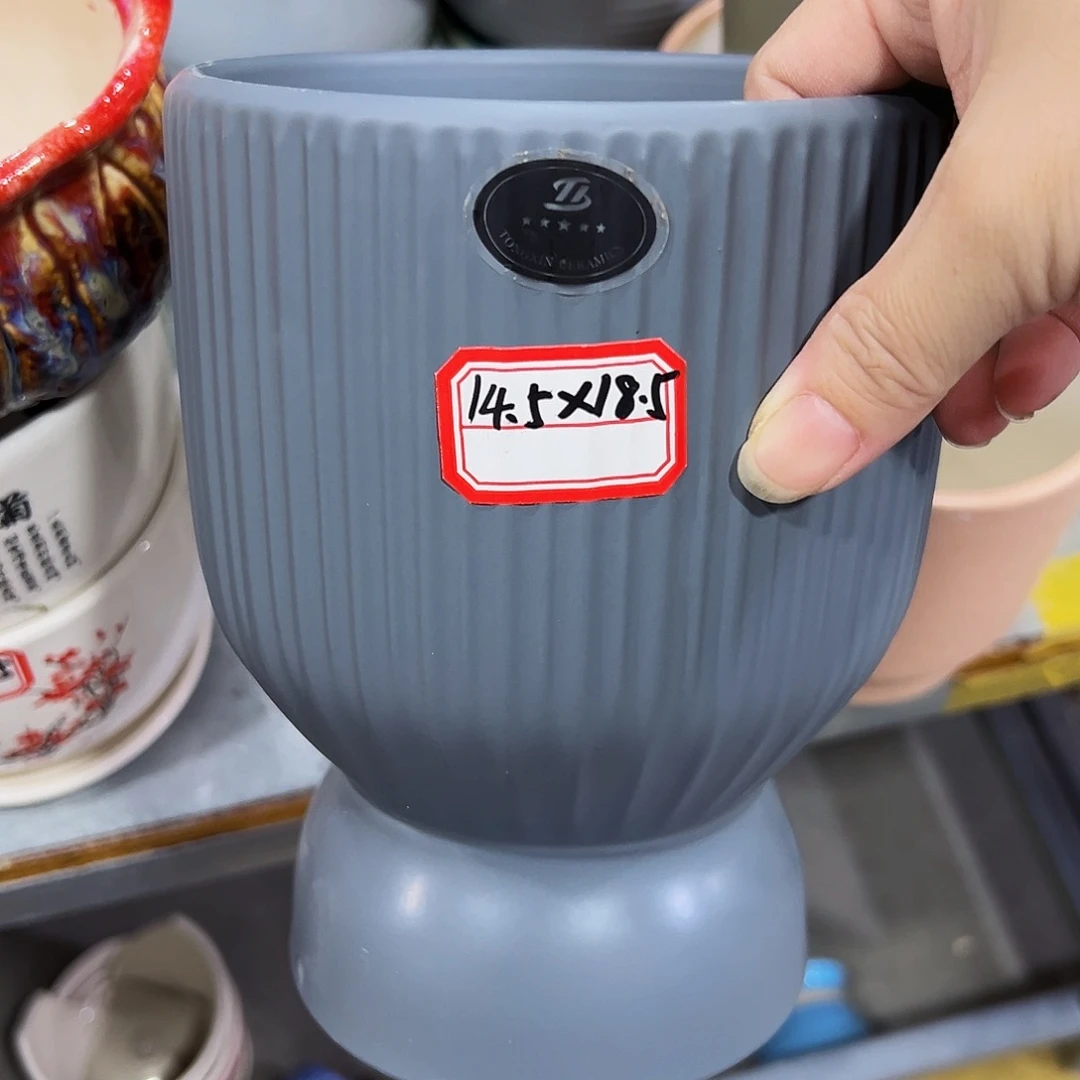 外贸尾单陶瓷花盆凑10米包邮
