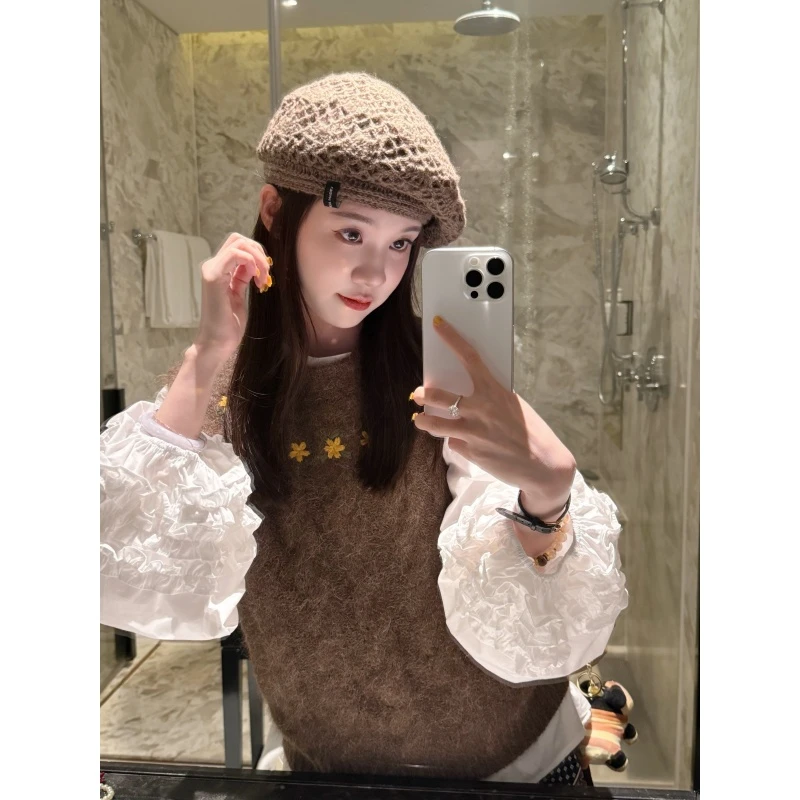 【花花袖衬衫】秋季时尚百搭小香风设计感衬衫-CX20251132