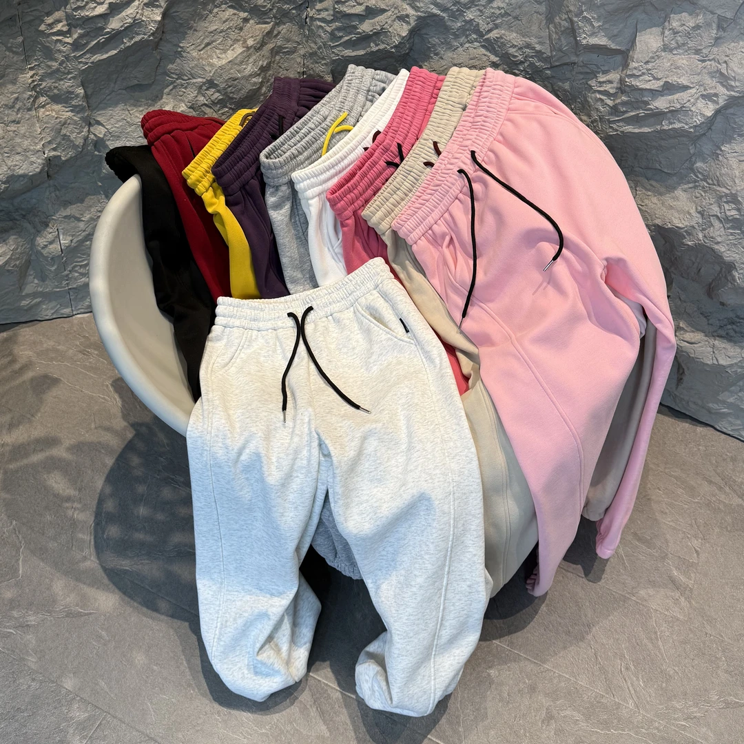 秋冬加绒加厚卫裤女时尚束脚休闲加绒加厚卫裤女