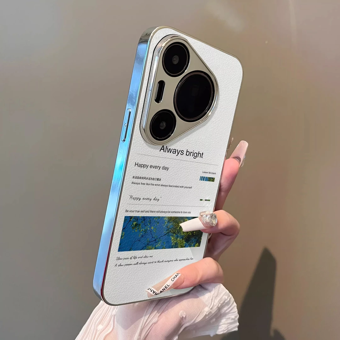 风景英文适用于华为pura80ultra手机壳高级感pura80pro保护套70p