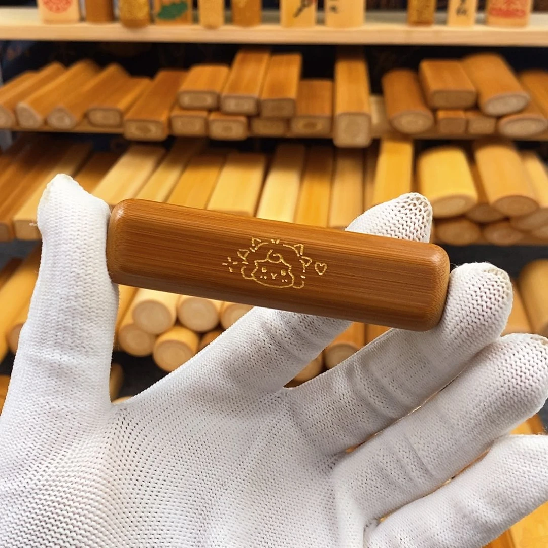 竹实心竹钻石雕刻小羊