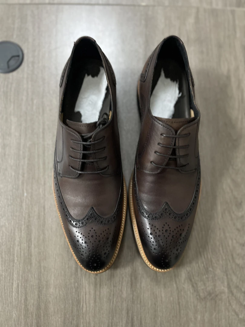 黄家男鞋 断码撤柜尾货  正装商务皮鞋 头层牛皮 布洛克雕花 星50
