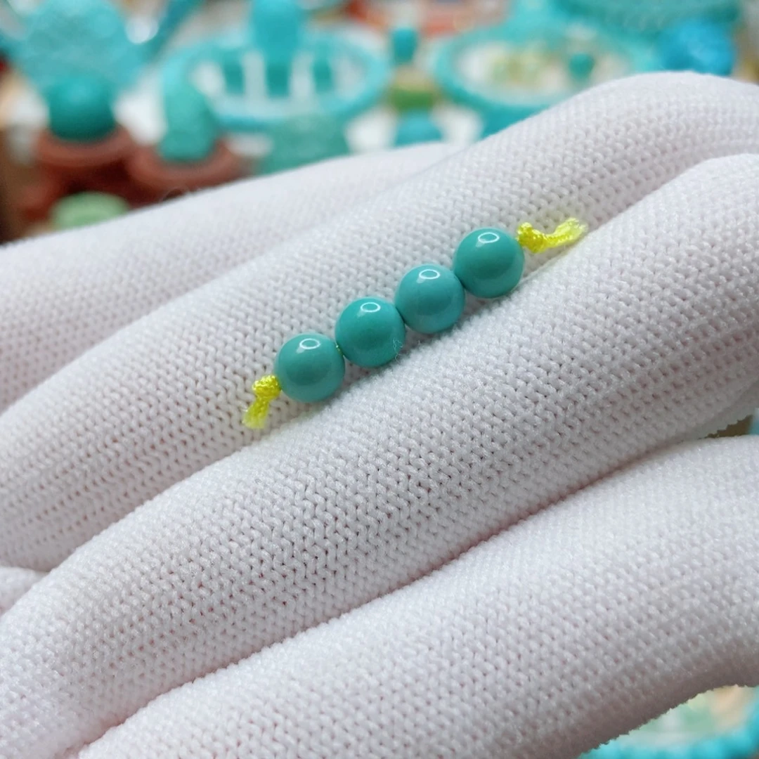 绿松石未镶嵌对珠5.5m