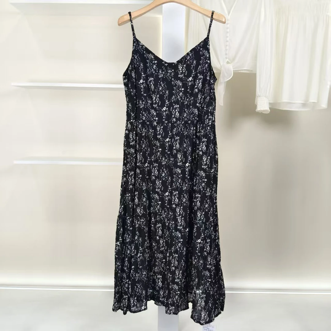 麦迪尚品【夕Y】50909514 夏季简约性感碎花吊带连衣裙品牌女装