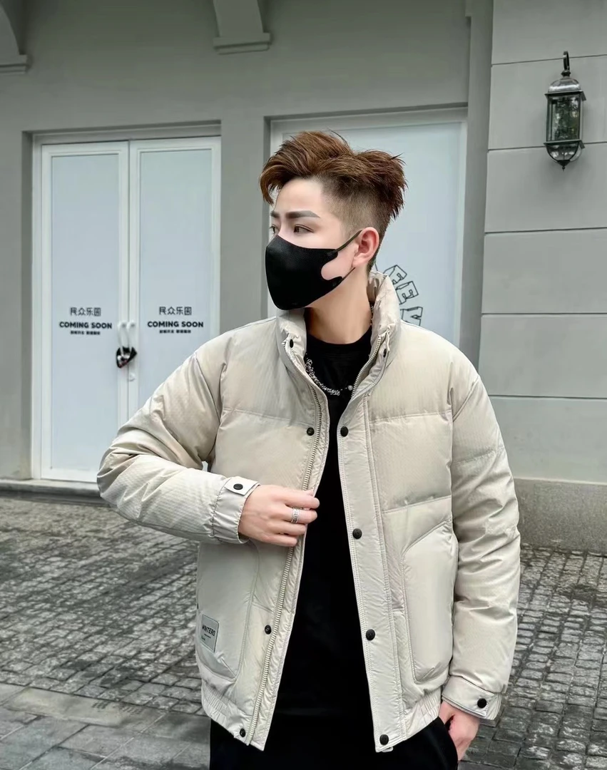 【现货】冬季新款纯色潮流时尚休闲立领棉外套库8815*婷涛