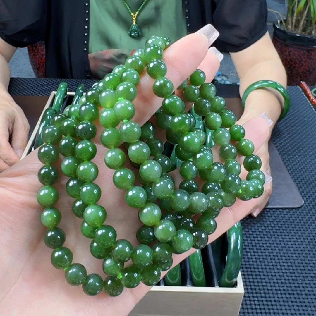 手链未镶嵌和田玉（碧玉）发其一