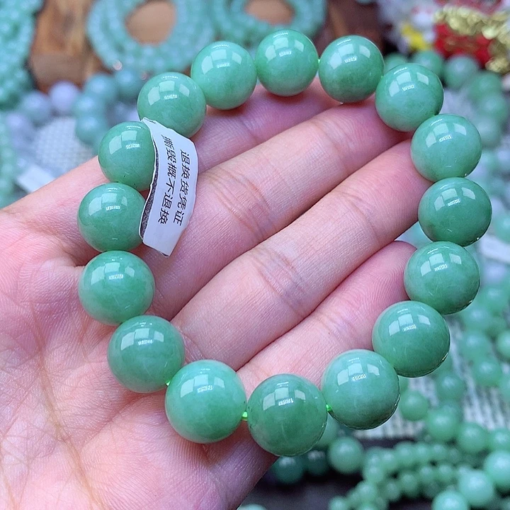 翡翠未镶嵌毛衣链卡13