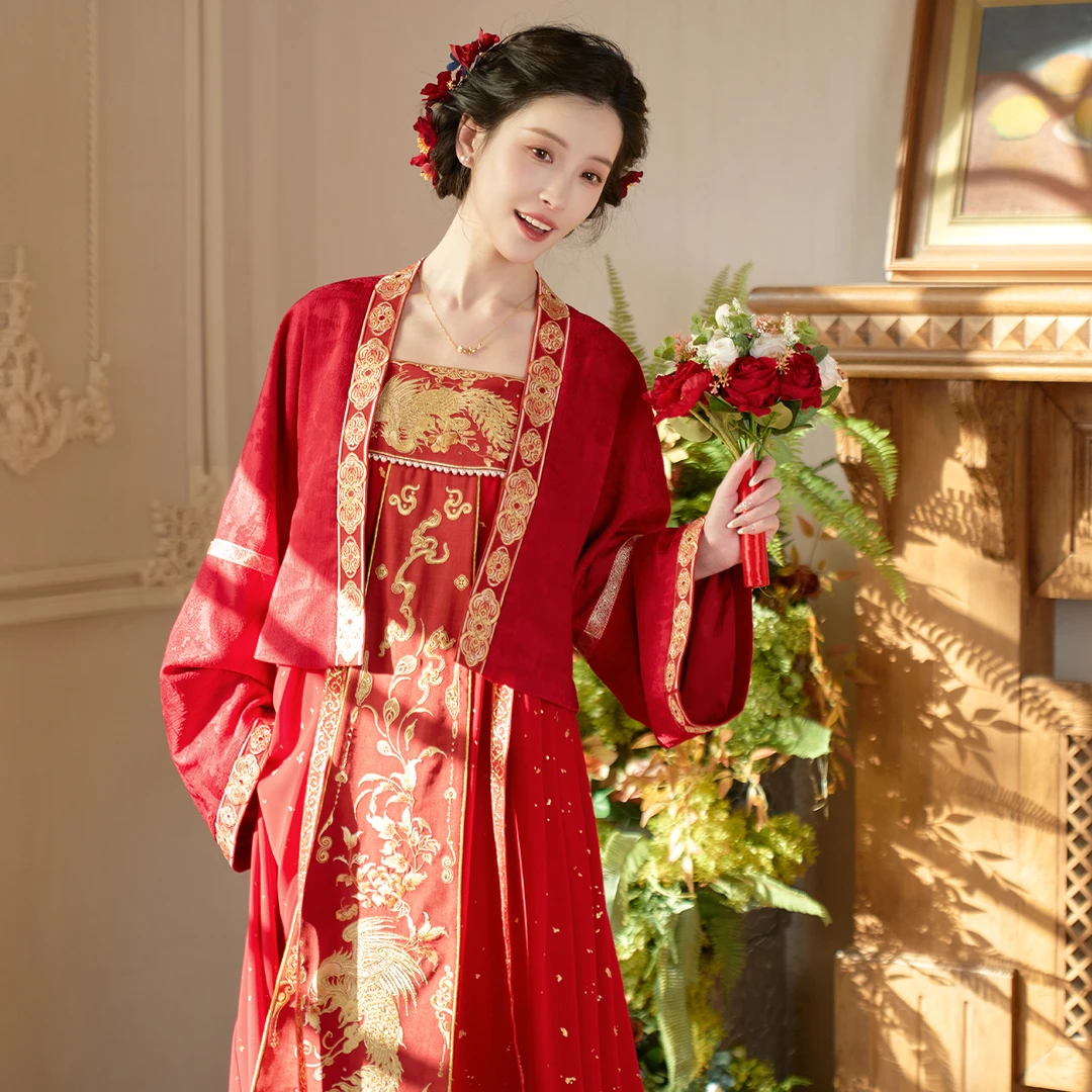 【凤栖梧桐·天赐良缘】汉服重工刺绣婚服法门寺唐风订婚日常敬酒服