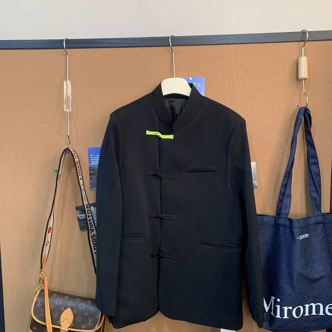 【 雨•美 推荐 】7291黑色国风百搭盘扣外套