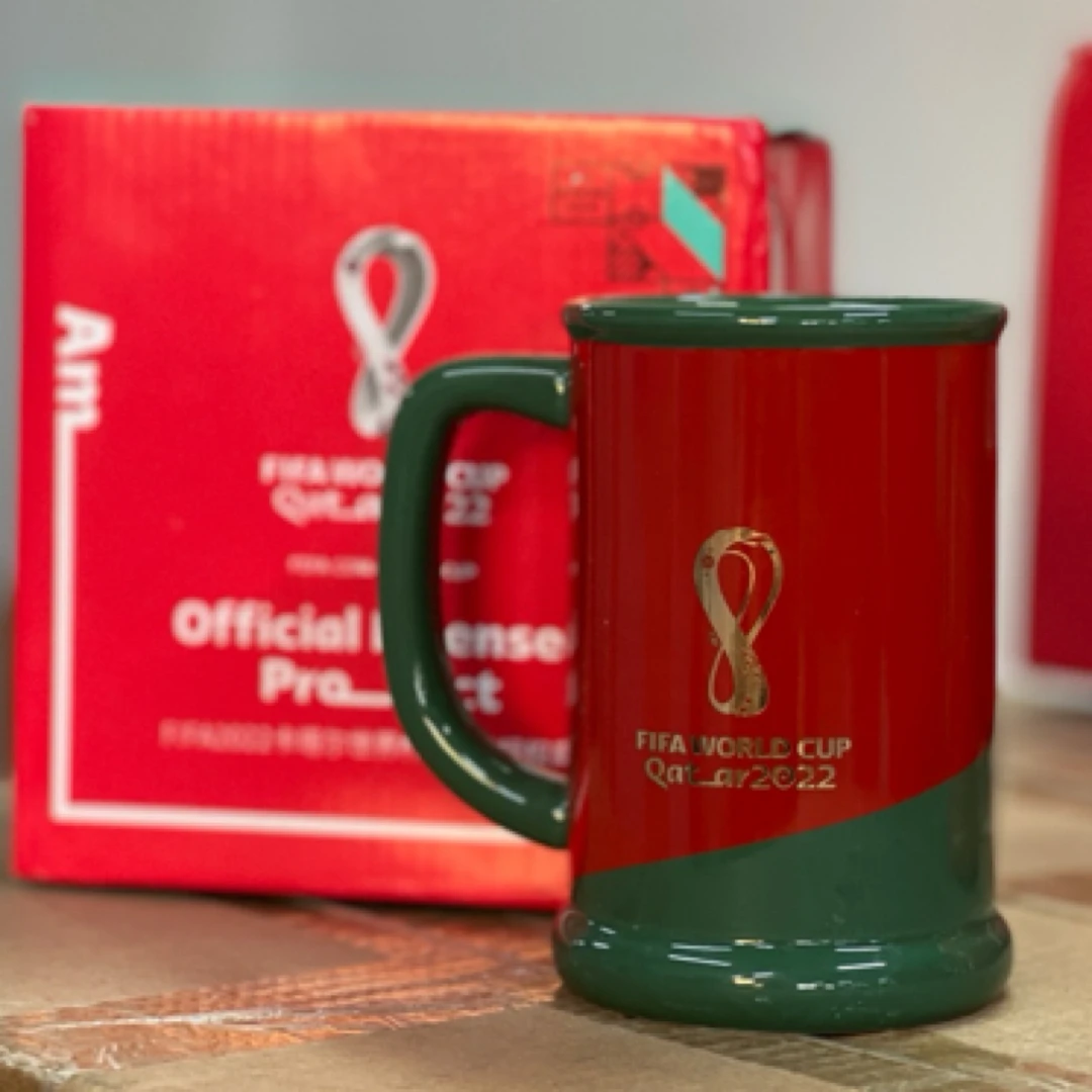 2022年卡塔尔世界杯陶瓷大咖杯水杯-葡萄牙（无礼盒）