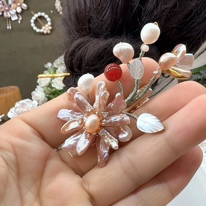 古***牛未镶嵌耳饰淡水珍珠