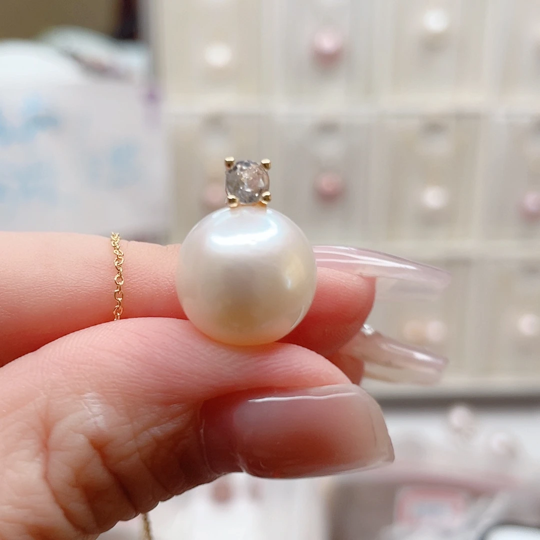 合金淡水珍珠吊坠(赠链)