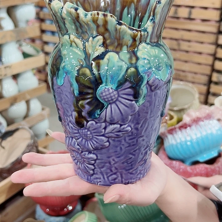 有孔.凑满10元发货多肉陶瓷花盆！