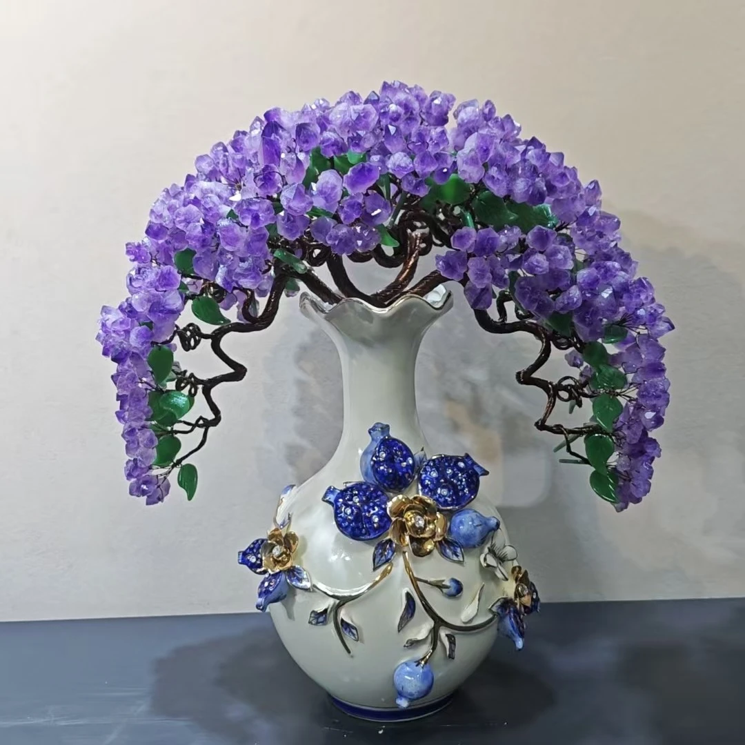 蓝石榴雅致温馨款净透天然紫水晶摆件