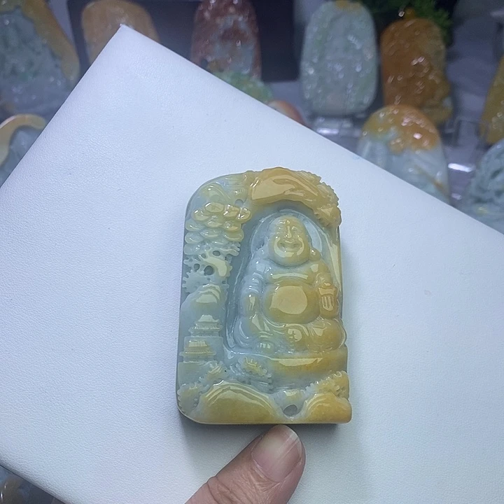 翡翠挂件未镶嵌強*哥佛