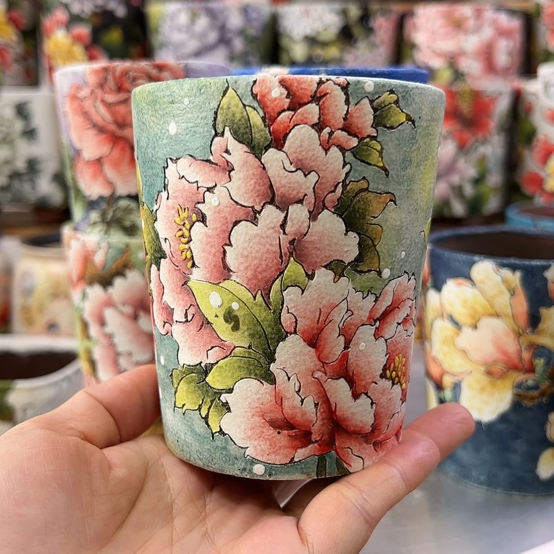 景德镇陶瓷花盆景德镇陶瓷花盆