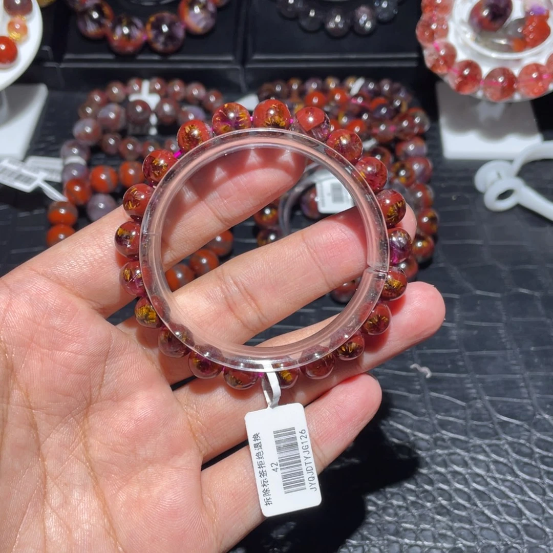 y***o未镶嵌水晶手链9mm极光天眼手链单圈