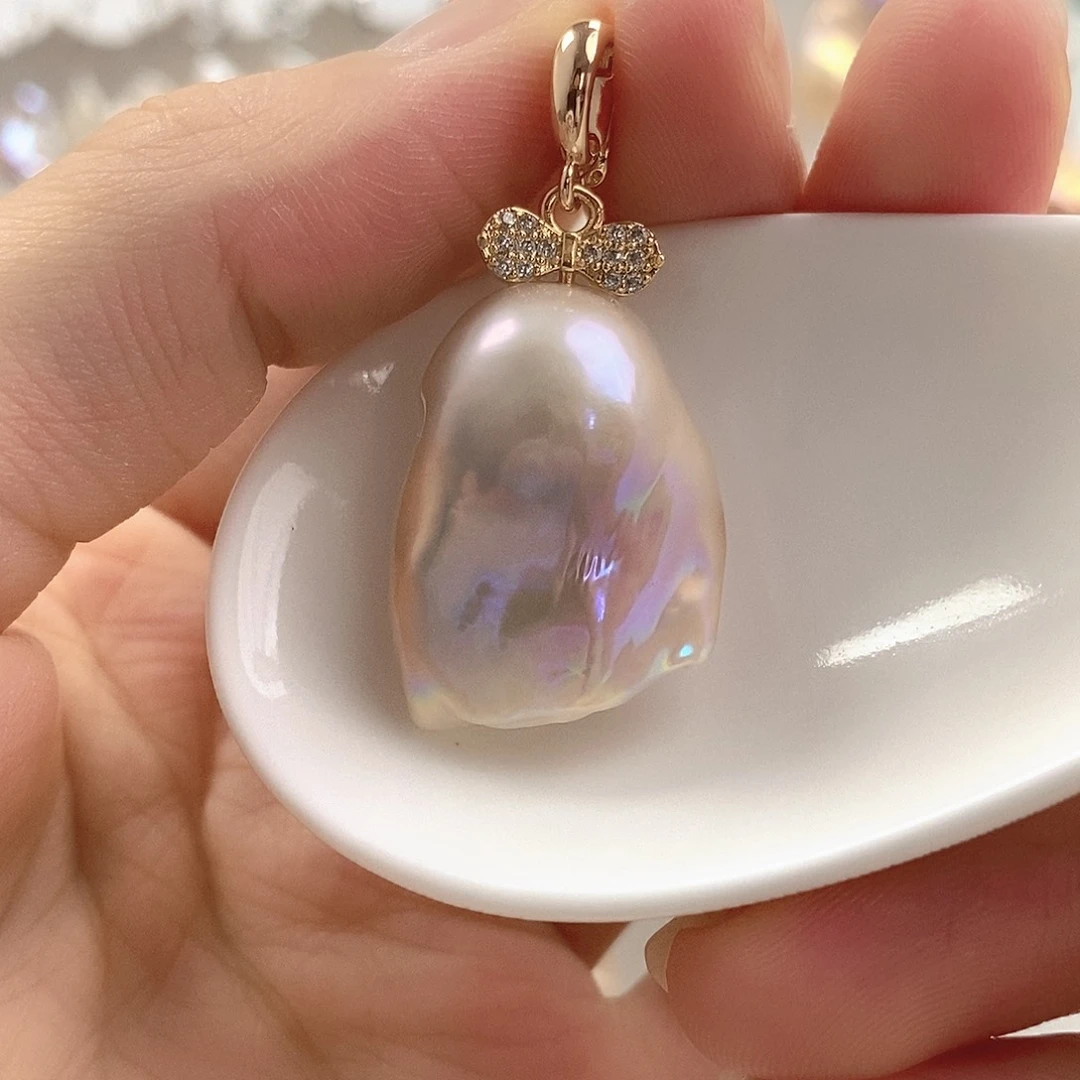 淡水珍珠未镶嵌吊坠(赠链)