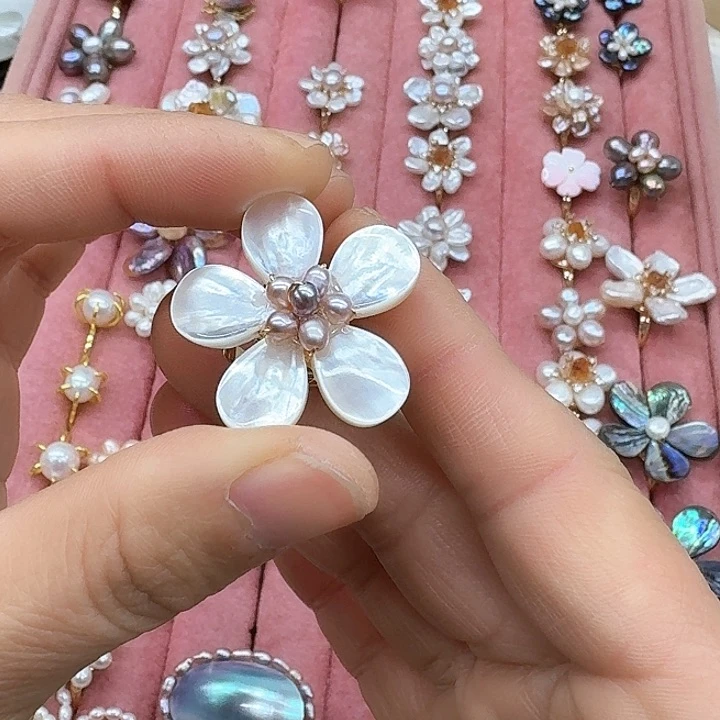 淡水珍珠珍珠银S925镶嵌