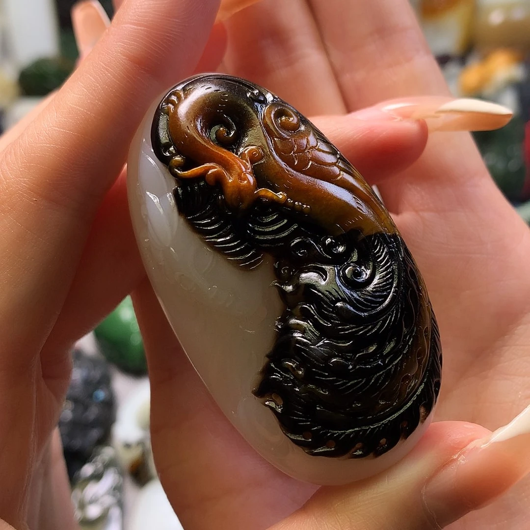 颈饰未镶嵌和田玉青****锅