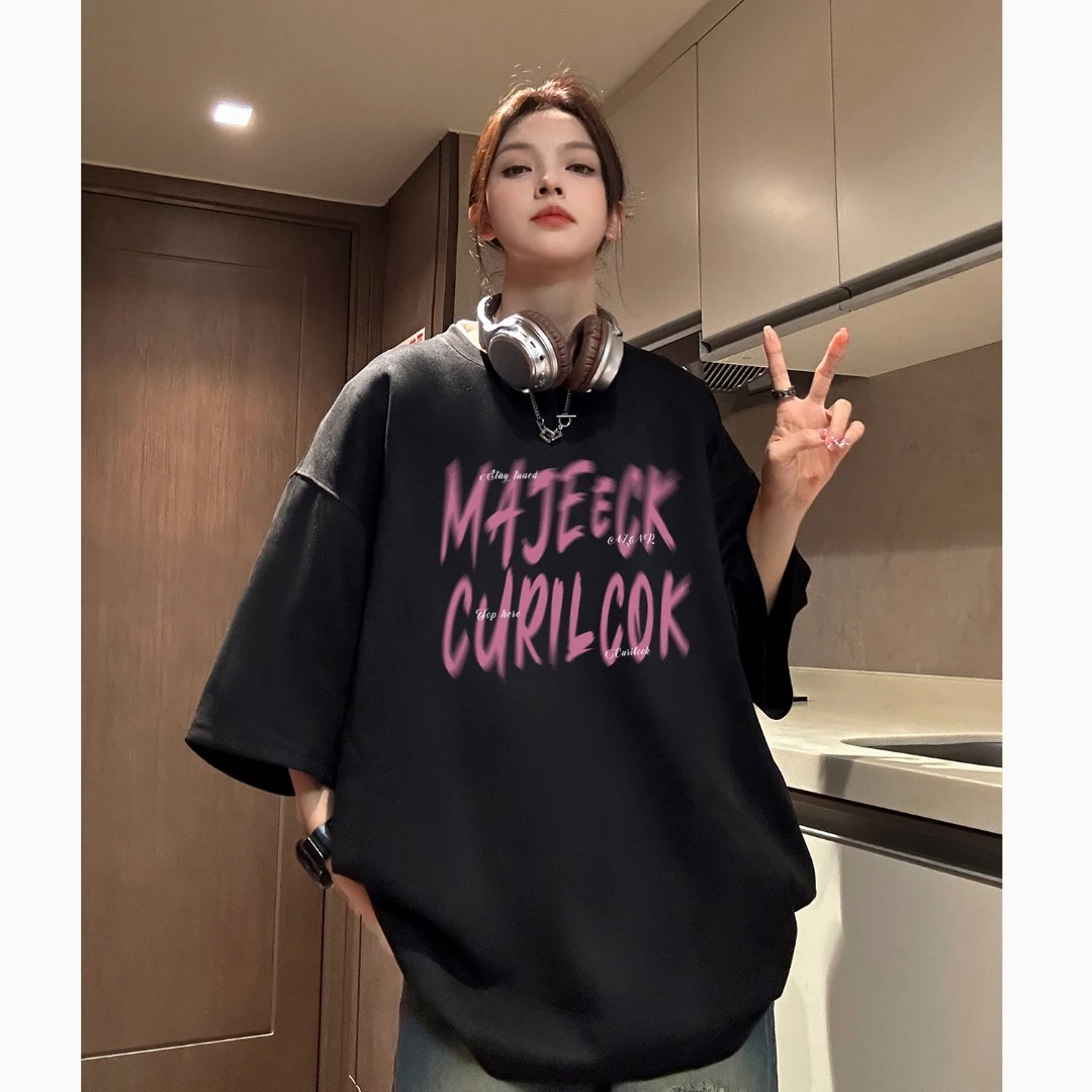 WZ1027#300克超重磅纯棉双纱  高质量  小领口圆领短袖t恤