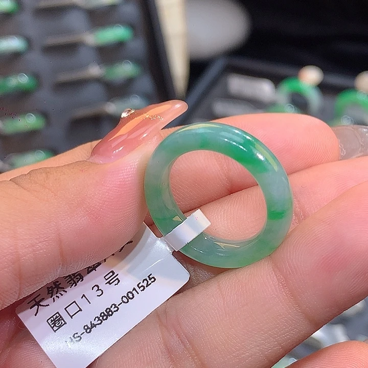 翡翠戒指未镶嵌圈口13