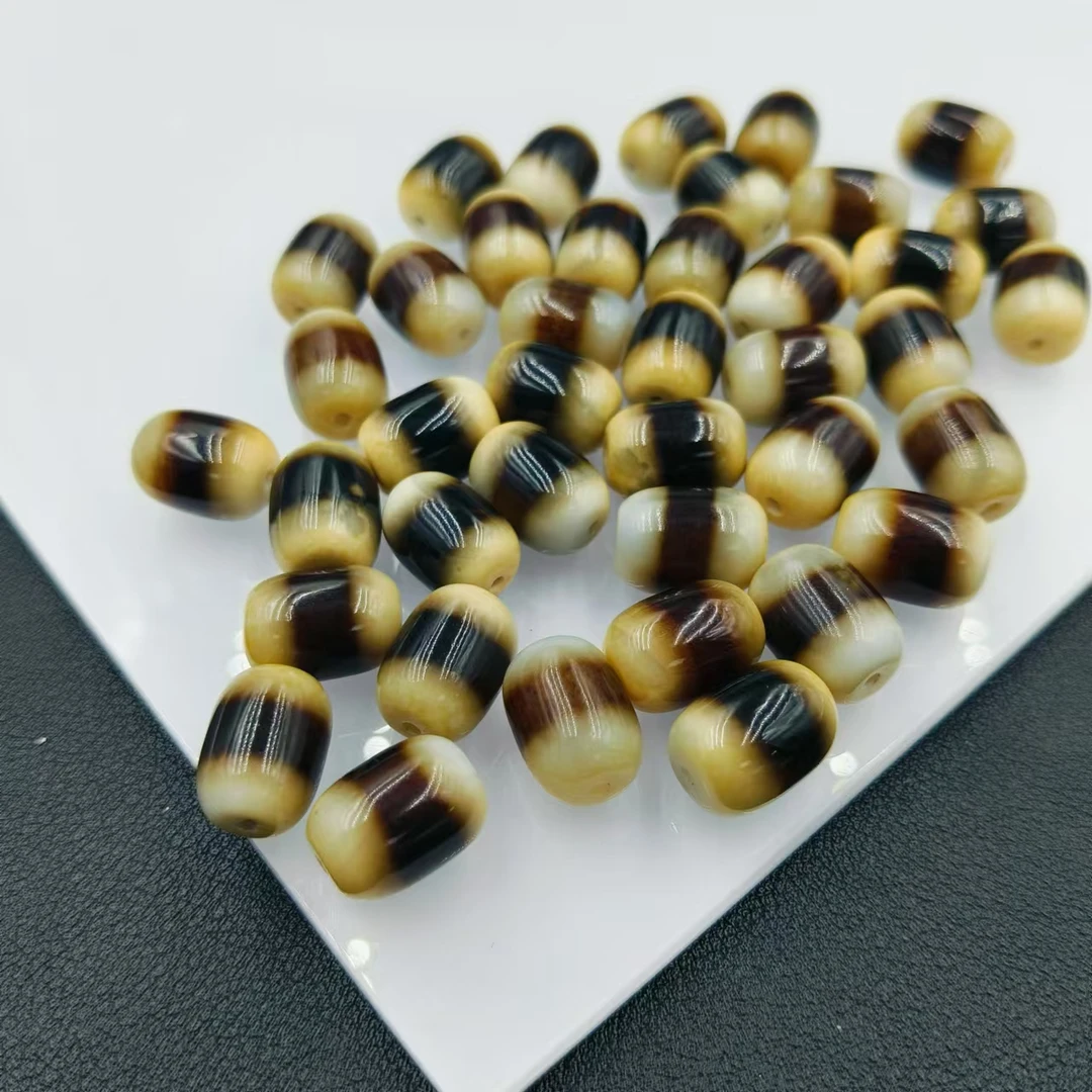 「戴琴珠宝」FR6300-玛瑙13*10mm左右桶珠（多样性发其一）