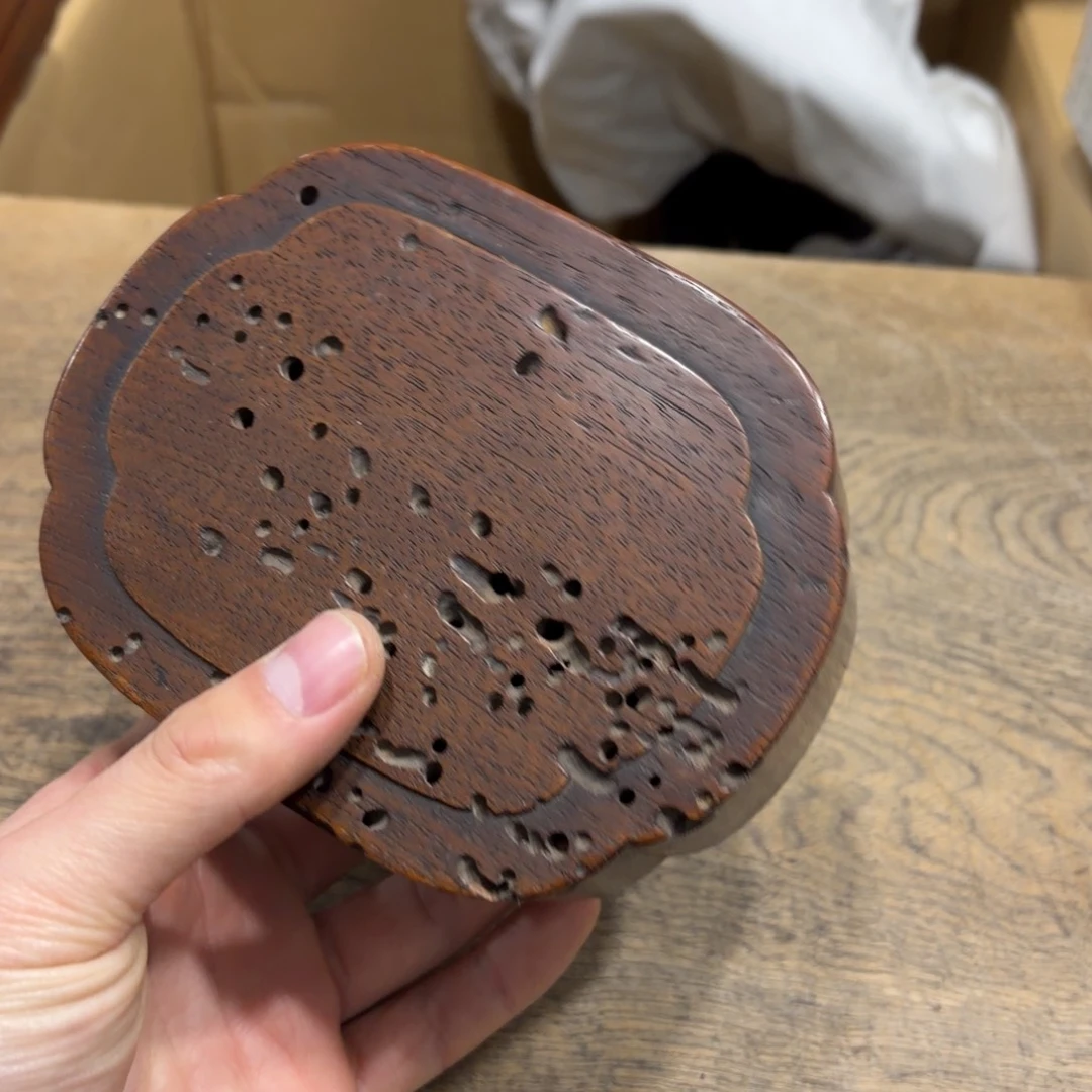 人***冲香榧木般若中古美术工艺品