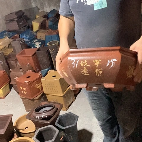 紫砂花盆手工制作