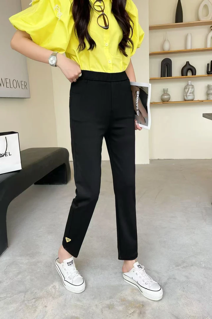 【肉总】新款弹力九分小黑裤9017