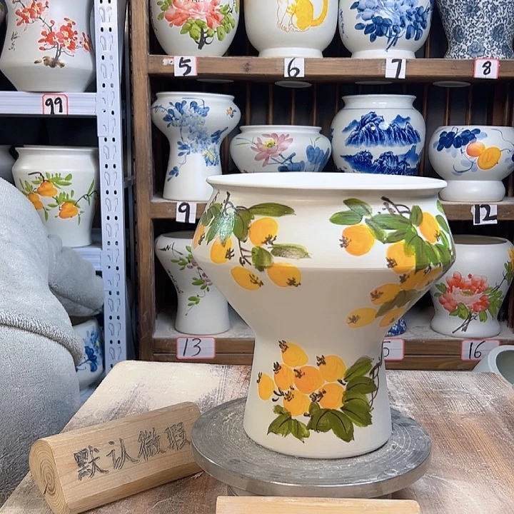 陶高脚琵琶师傅陶瓷