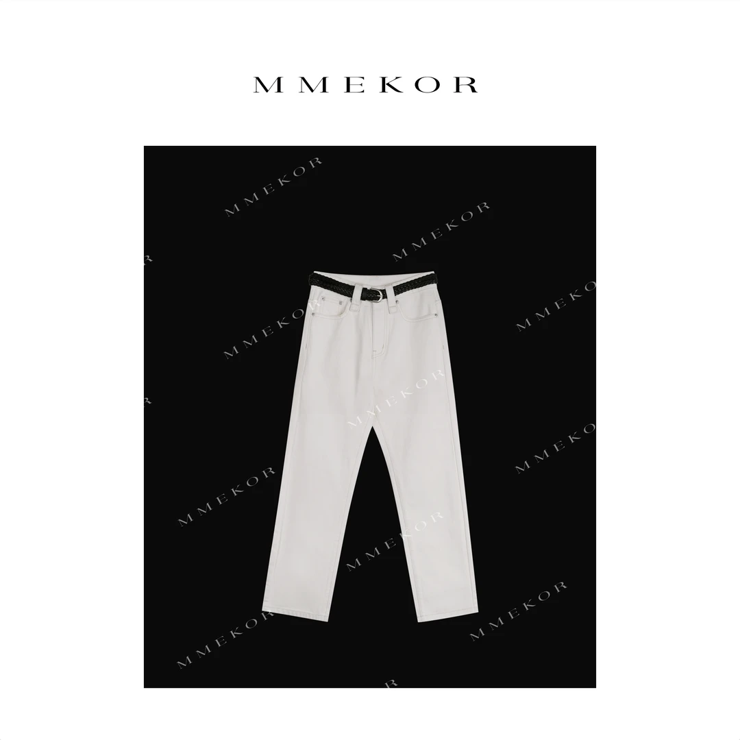 MMEKOR “劳伦白牛”牛仔裤 2025新款秋款活力常青藤裤子 79926