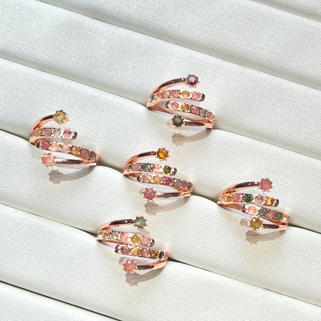 【金旭上成】天然碧玺戒指 时尚百搭 多样性发一件